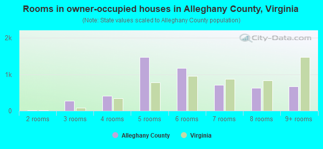 Rooms in owner-occupied houses in Alleghany County, Virginia