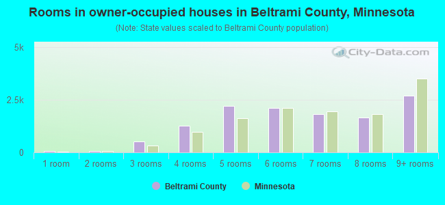 Rooms in owner-occupied houses in Beltrami County, Minnesota
