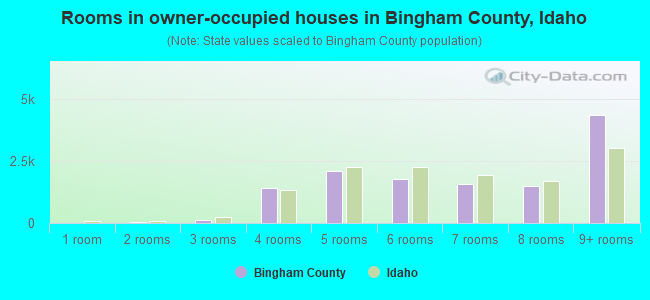 Rooms in owner-occupied houses in Bingham County, Idaho