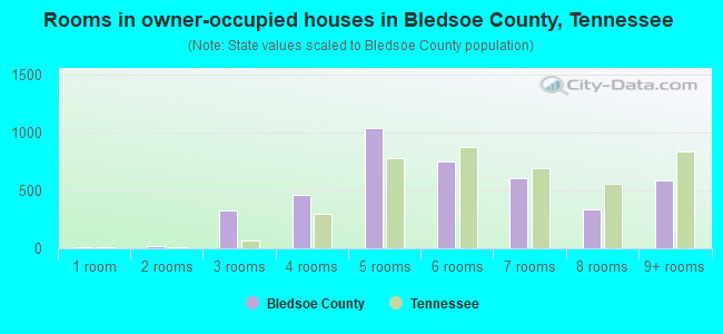 Rooms in owner-occupied houses in Bledsoe County, Tennessee