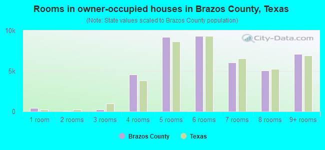 Rooms in owner-occupied houses in Brazos County, Texas