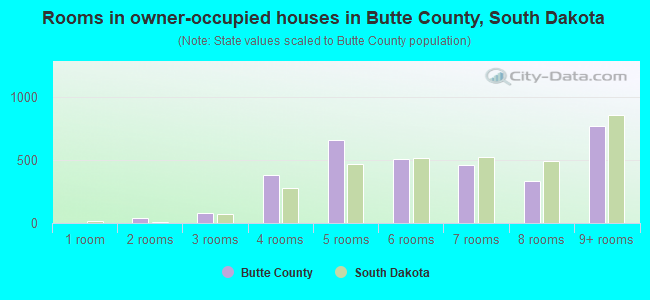 Rooms in owner-occupied houses in Butte County, South Dakota
