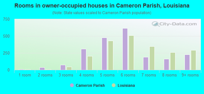 Rooms in owner-occupied houses in Cameron Parish, Louisiana