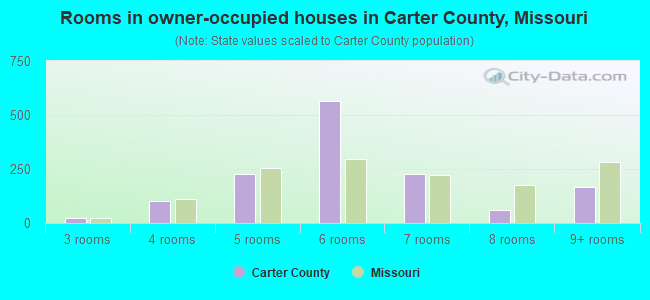 Rooms in owner-occupied houses in Carter County, Missouri