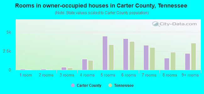 Rooms in owner-occupied houses in Carter County, Tennessee