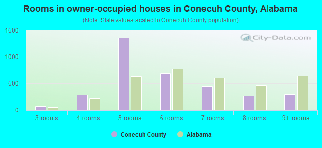 Rooms in owner-occupied houses in Conecuh County, Alabama