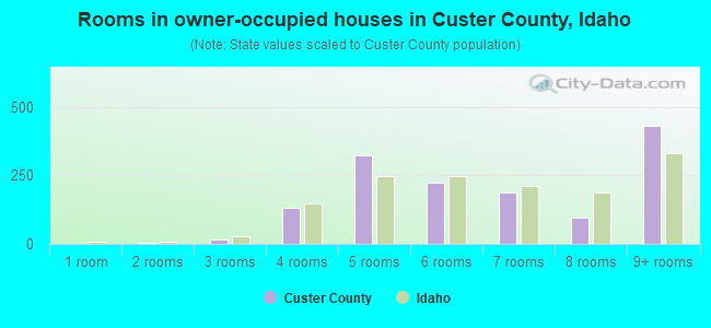 Rooms in owner-occupied houses in Custer County, Idaho