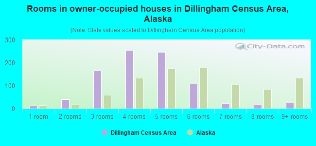 Rooms in owner-occupied houses in Dillingham Census Area, Alaska