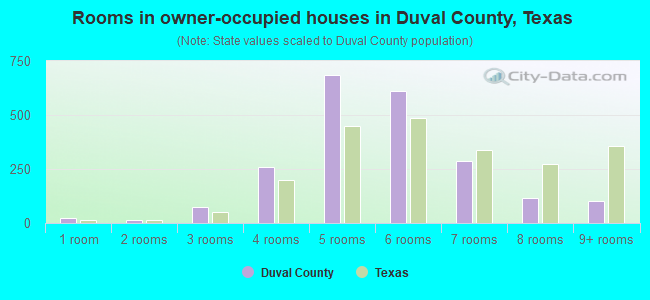 Rooms in owner-occupied houses in Duval County, Texas