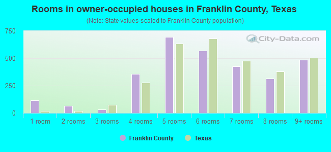 Rooms in owner-occupied houses in Franklin County, Texas
