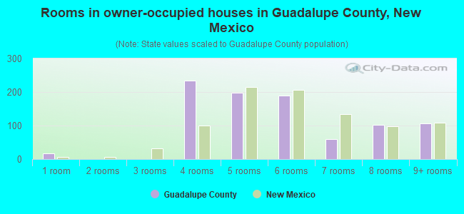 Rooms in owner-occupied houses in Guadalupe County, New Mexico