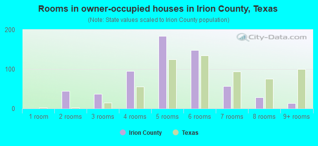 Rooms in owner-occupied houses in Irion County, Texas