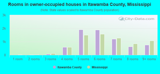 Rooms in owner-occupied houses in Itawamba County, Mississippi