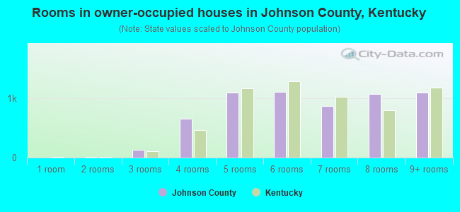 Rooms in owner-occupied houses in Johnson County, Kentucky