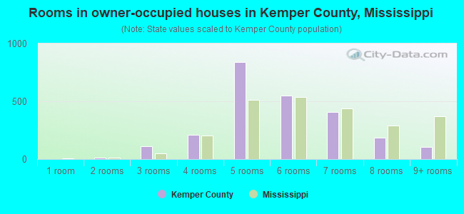 Rooms in owner-occupied houses in Kemper County, Mississippi