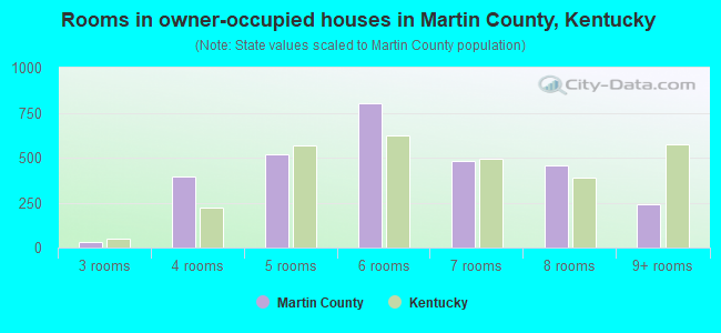 Rooms in owner-occupied houses in Martin County, Kentucky