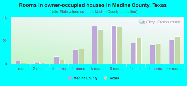 Rooms in owner-occupied houses in Medina County, Texas