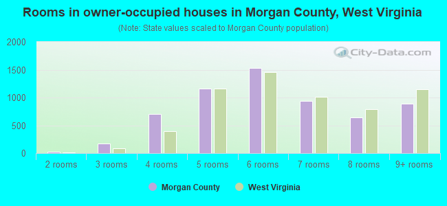 Rooms in owner-occupied houses in Morgan County, West Virginia