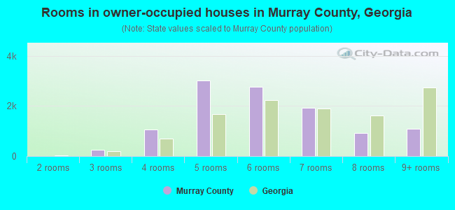 Rooms in owner-occupied houses in Murray County, Georgia