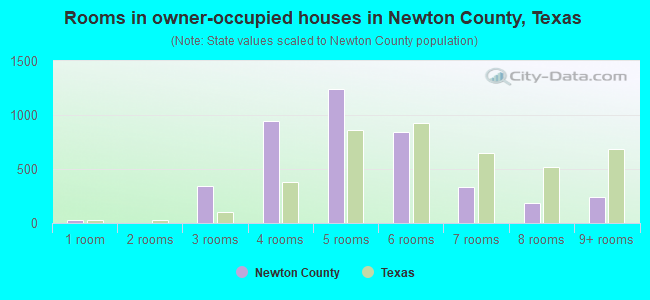 Rooms in owner-occupied houses in Newton County, Texas
