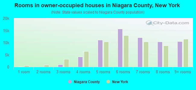 Rooms in owner-occupied houses in Niagara County, New York