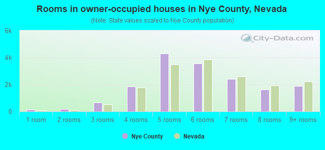 Rooms in owner-occupied houses in Nye County, Nevada