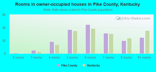 Rooms in owner-occupied houses in Pike County, Kentucky
