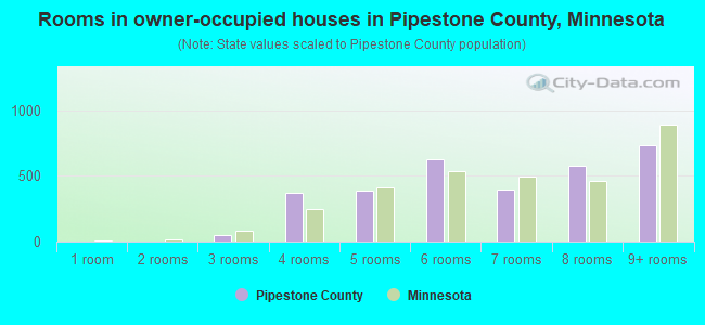 Rooms in owner-occupied houses in Pipestone County, Minnesota