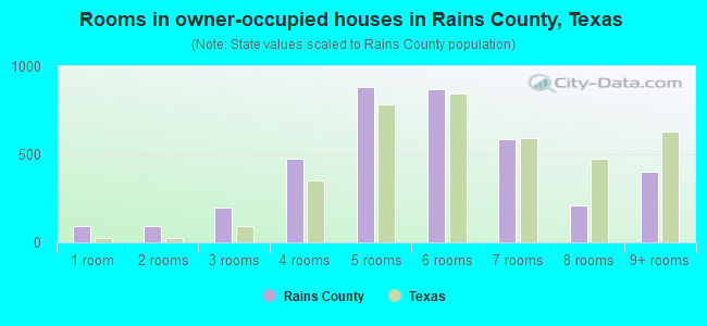 Rooms in owner-occupied houses in Rains County, Texas