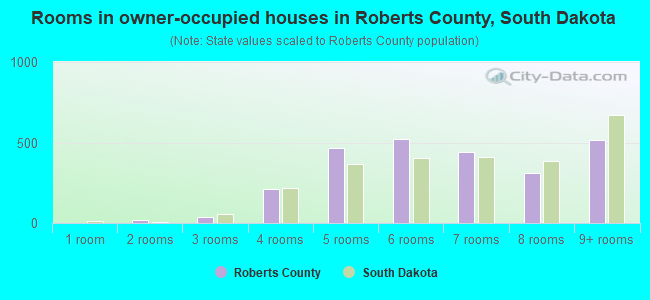 Rooms in owner-occupied houses in Roberts County, South Dakota
