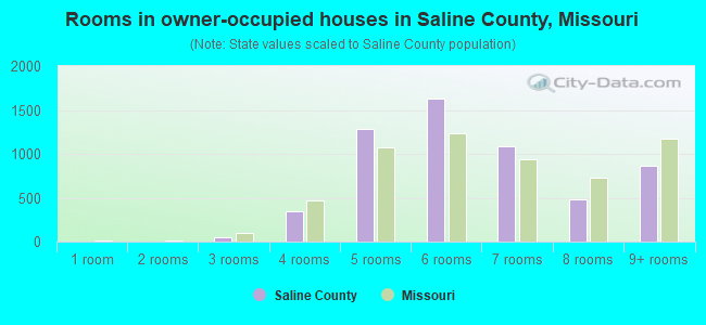 Rooms in owner-occupied houses in Saline County, Missouri