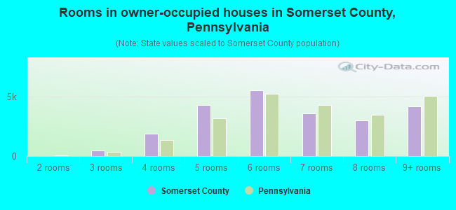 Rooms in owner-occupied houses in Somerset County, Pennsylvania