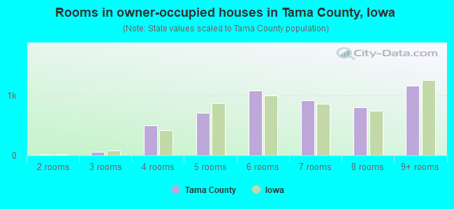 Rooms in owner-occupied houses in Tama County, Iowa