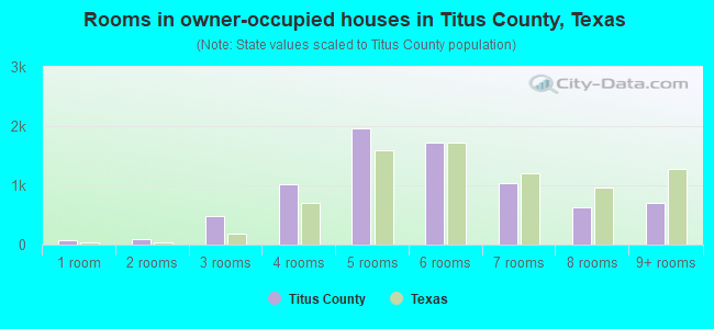 Rooms in owner-occupied houses in Titus County, Texas