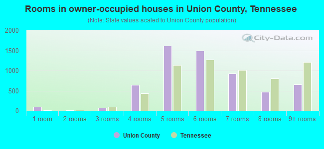 Rooms in owner-occupied houses in Union County, Tennessee