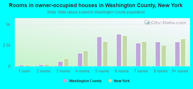 Rooms in owner-occupied houses in Washington County, New York
