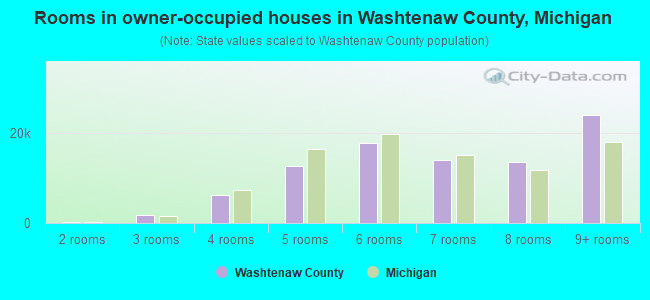 Rooms in owner-occupied houses in Washtenaw County, Michigan