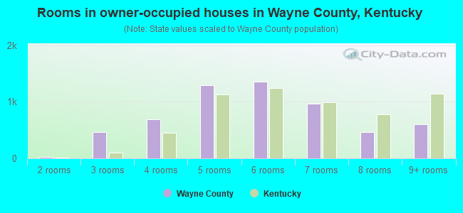 Rooms in owner-occupied houses in Wayne County, Kentucky