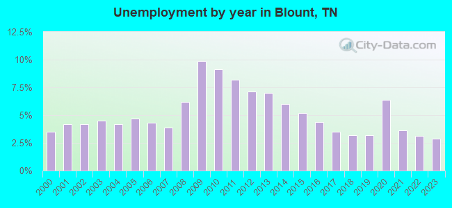 Unemployment by year in Blount, TN