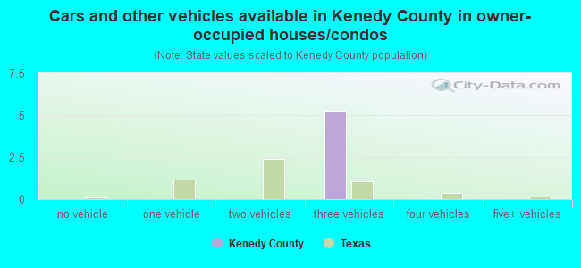 Cars and other vehicles available in Kenedy County in owner-occupied houses/condos