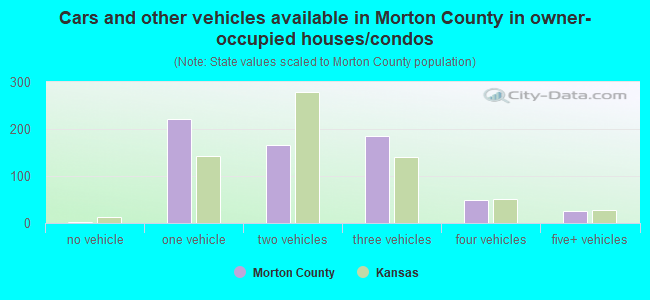 Cars and other vehicles available in Morton County in owner-occupied houses/condos