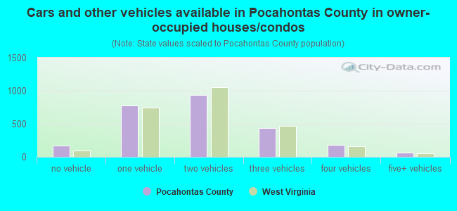 Cars and other vehicles available in Pocahontas County in owner-occupied houses/condos