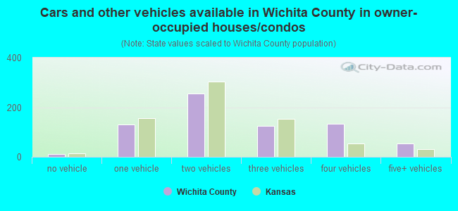 Cars and other vehicles available in Wichita County in owner-occupied houses/condos