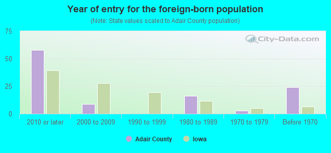 Year of entry for the foreign-born population