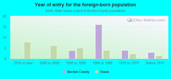 Year of entry for the foreign-born population