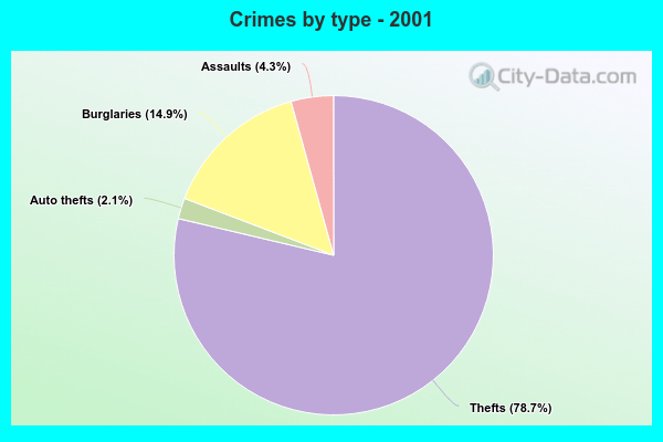 Crimes by type - 2001