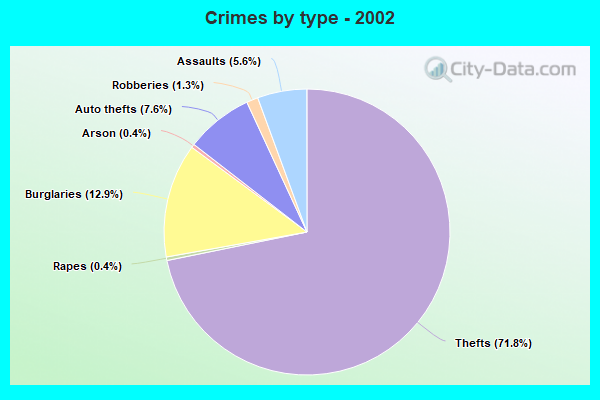 Crimes by type - 2002