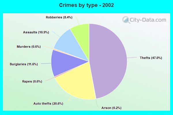 Crimes by type - 2002
