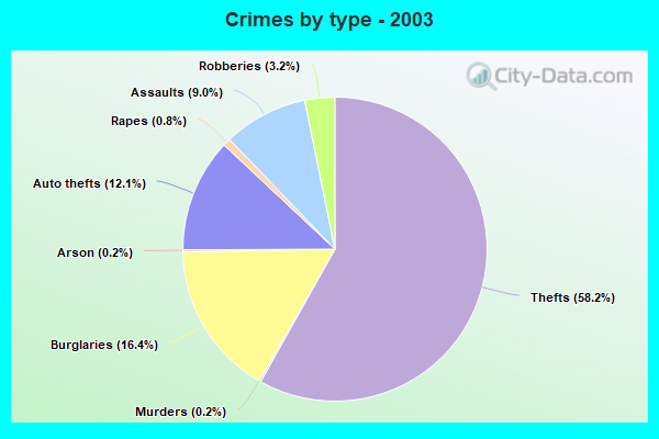 Crimes by type - 2003