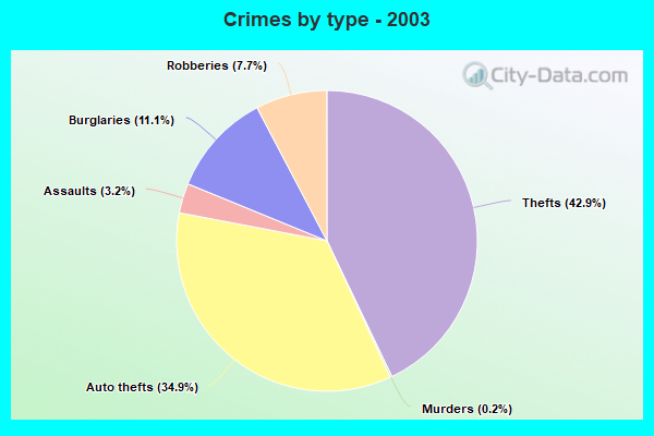 Crimes by type - 2003